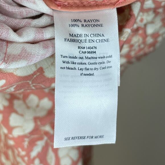 Faherty Renata Floral Jumpsuit Size M - Picture 8 of 10